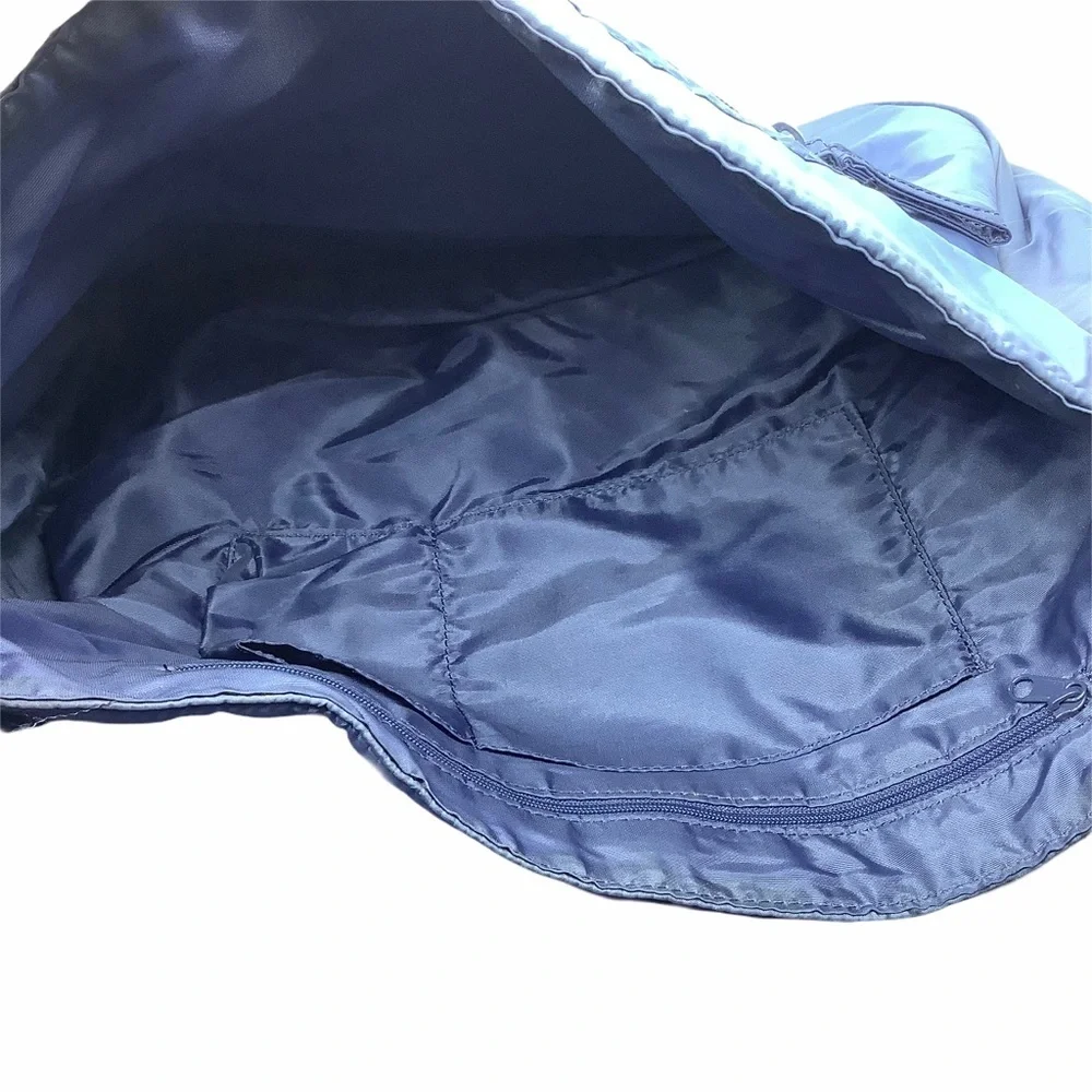 Messenger Bag Laptop Blue Quilted‎ Embroidered Owl Logo Adjustable Strap